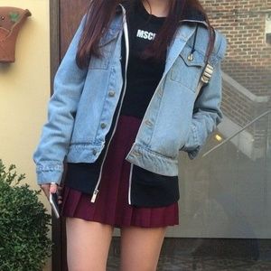 American Apparel true blood maroon tennis skirt XS